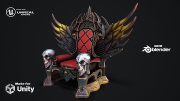 Fantasy Throne 7 game ready 3d model