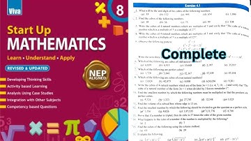Class8 Chapter 4 Cubes and Cube roots Ex. 4.1 Complete#startup mathematics #viva Education