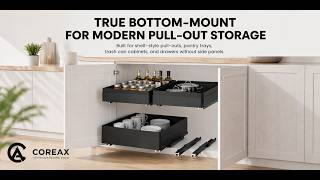 Bottom-Mount Drawer Slides for Pull-Out Shelves | Soft Close Cabinet Slide Guide