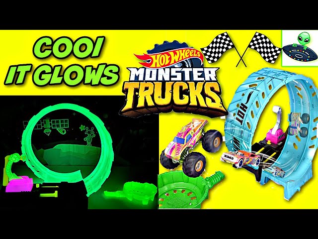 Hot Wheels Monster Trucks Glow-In-The Dark Epic Loop Challenge Playset