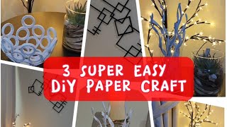 3 Simple DIY Home Decor Ideas|DIY Art and Craft|Living Room Decor|You Just Need Paper