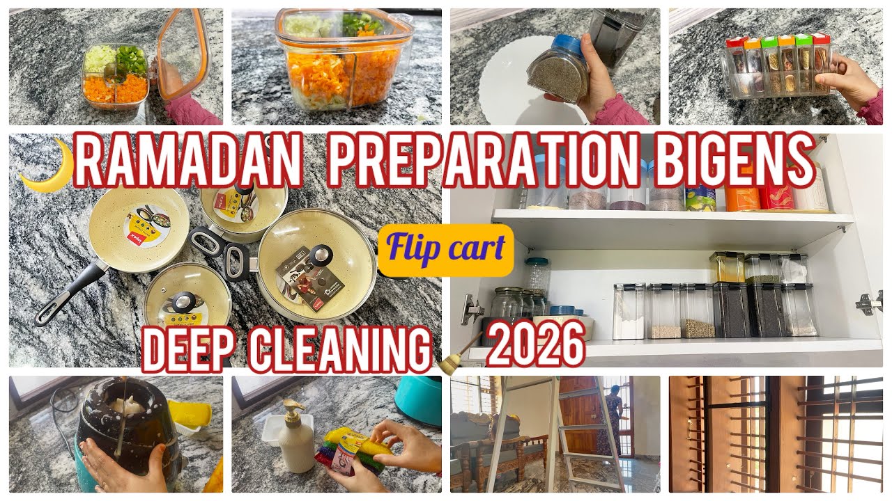 🌙Ramadan preparations started✅deep cleaning 🧹 #beary #cookskitchen #vlog #viral #ramadan 