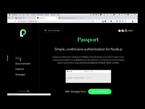 Authentication (3): Passport.js