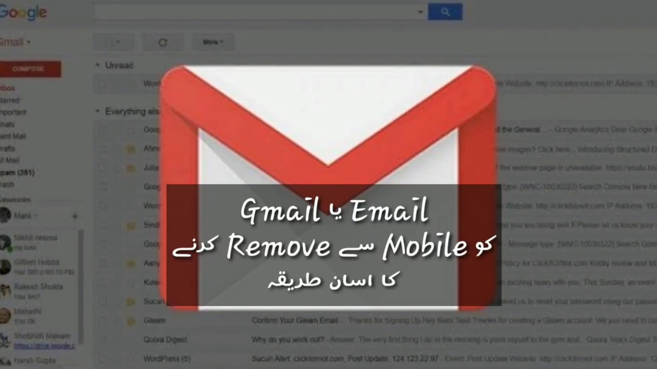 HOW TO REMOVE GMAIL OR EMAIL FROM YOUR DEVICE - YouTube