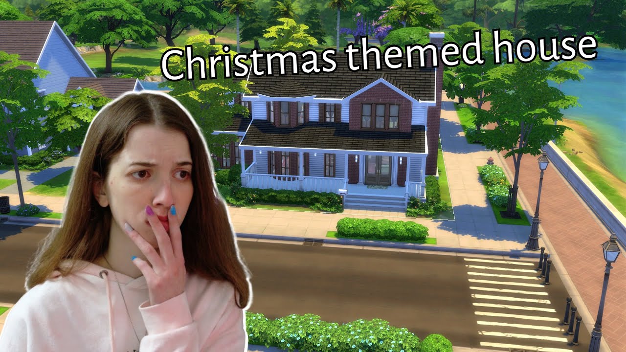 i Built a Red and Green themed House (no cc)||sims 4 speedbuild