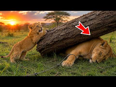 The lion cub begged to save his dying mother. You won’t believe who came to help!