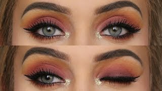 Matte Sunset Eyes Makeup Tutorial | BeautyByYuya