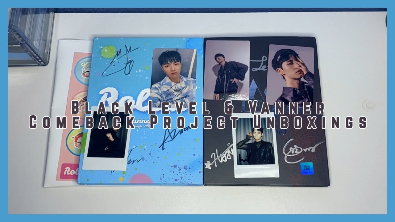 Unboxing My Black Level & Vanner Comeback Projects | Signed Albums, Signed Polaroids, & POBs! ♡