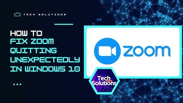 FIX:  Zoom Keeps Quitting Unexpectedly! (Windows)