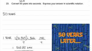Converting 50 Years to Seconds - Dimensional Analysis in Chemistry