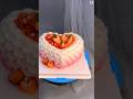 Just a dollop of whipped cream makes this heart-shaped cake look totally different #shorts #baking