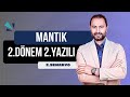 MANTIK 2.DÖNEM 2.YAZILI SINAVI  | 💯 2.SENARYO 💯