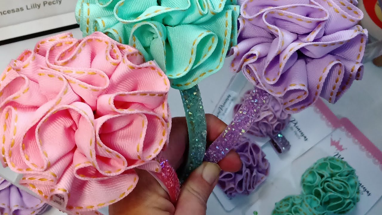 POMPOM de Flor - Tiara Fita N9 Dicas para Iniciantes By 