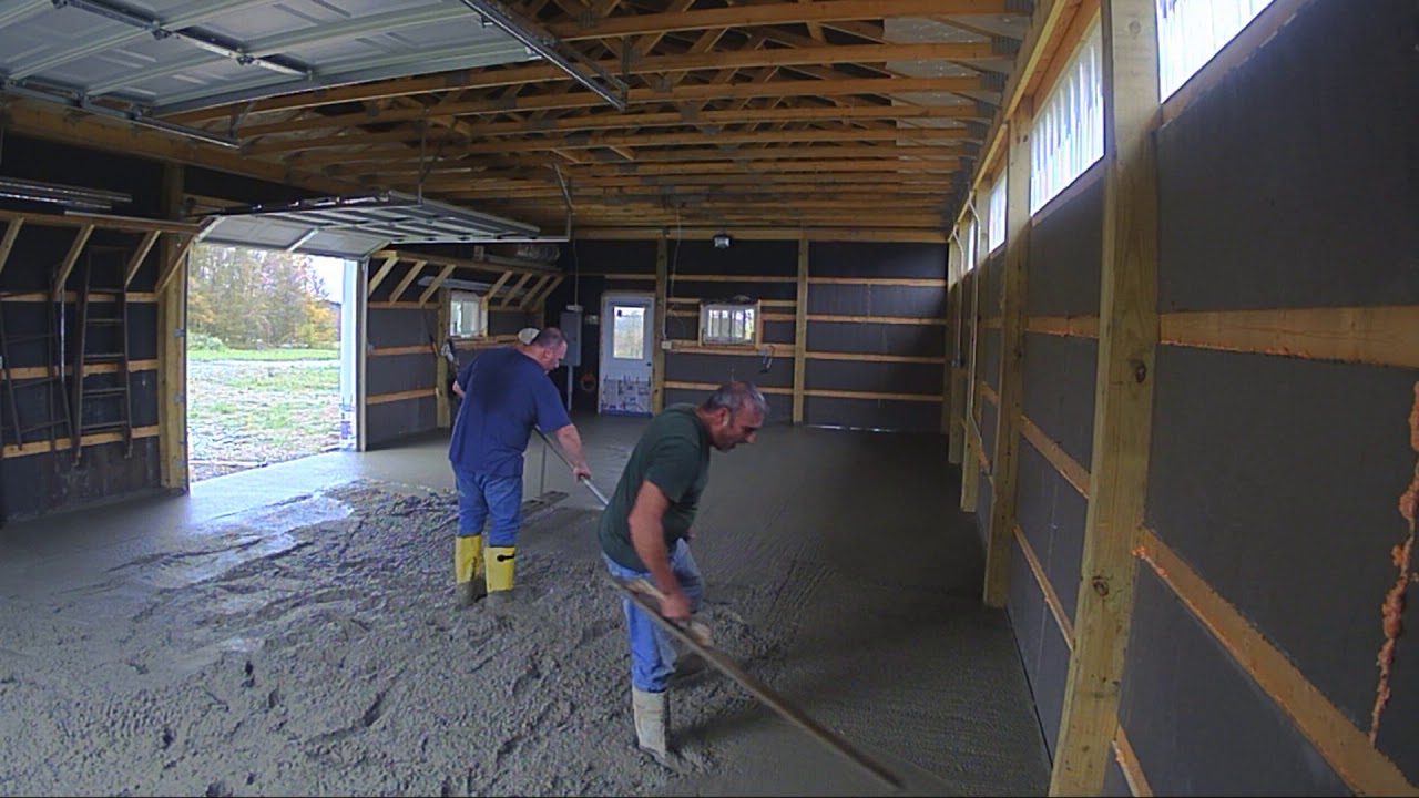 Greiner Team Pouring Concrete Floor In My Greiner Buildings Post