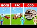 Minecraft NOOB vs PRO vs GOD: MOTORHOME BUS in Minecraft / Funny Animation