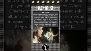 Today we remember Jack Bruce of Cream. Jack was born #onthisday in 1943.