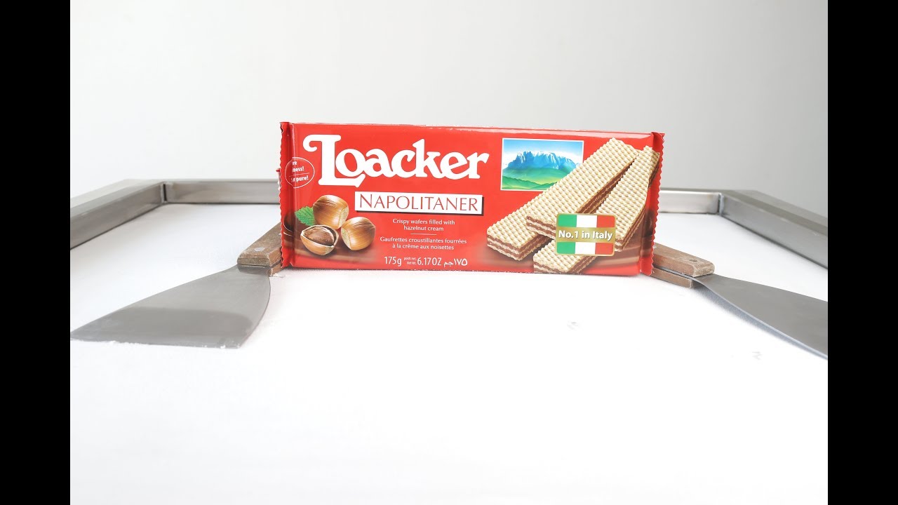 Ice Cream Rolls With Loacker Napolitaner Wafers Biscuits | ASMR