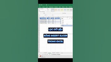 Hướng dẫn cách lọc dữ liệu bằng Insert slicer trong Excel