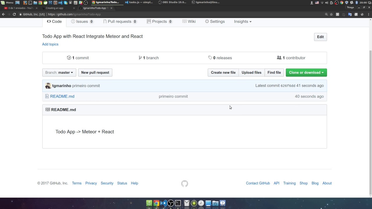 PARTE FINAL - (Git e GitHub) #CodeFTW Meteor c/ React Tutorial Oficial ...