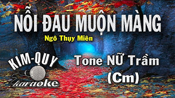 NỖI ĐAU MUỘN MÀNG - KARAOKE - Tone NỮ Trầm ( Cm/Đô Thứ )