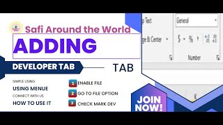 How to enable developer tab in excel  Part-1 | Developer Tab in excel |show developer tab in excel