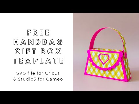 FREE SVG download - Handbag favour box / gift box - digital files for ...
