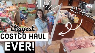 *ENORMOUS* $3,789 COSTCO HAUL! Large Family Grocery Haul (Bulk Food for Long Term Food Storage)