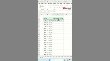How do you calculate the quarter number from the month? - Excel Tip and Tricks #tips #shorts #fyp