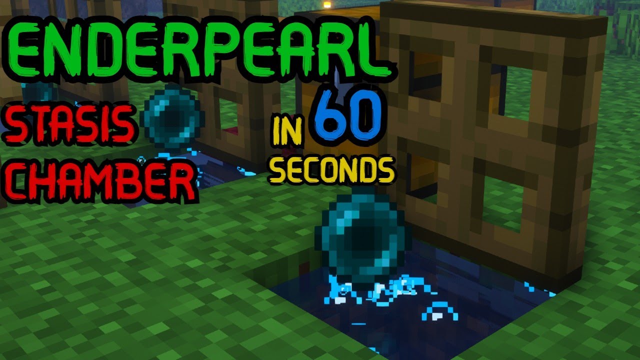 How to make an ENDER PEARL STASIS CHAMBER in 60 seconds YouTube