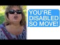 r/Entitledparents Karen Tries To Steal A Disabled Person's Seat!