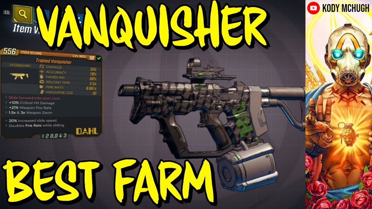VANQUISHER Borderlands 3 Legendary Weapon Guide FASTEST SMG Best Farm