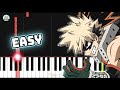 Boku no Hero Academia Season 6 ED 2 - "Kitakaze" - EASY Piano Tutorial &amp; Sheet Music