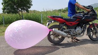 Monster Balloon Vs Bike Silencer