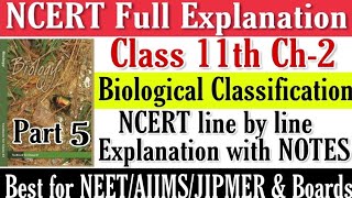 NEET/AIIMS 2020 Biological Classification ch - 2 Class 11 Full NCERT with explanation notes Part 5