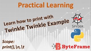 #2 Learn Print function in python with Twinkle Twinkle Little Star