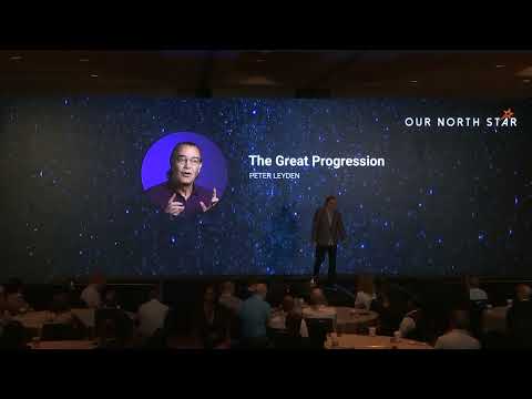 The Great Progression Full Talk with Much AI by Peter Leyden to Private Gathering of Global Company