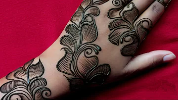 Back Hand Belt Style Mehndi Design || Shaded Arabic Mehndi Design || Easy Mehndi Ka Design | Mehndi.