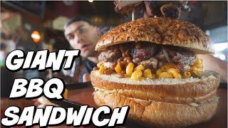 GIANT TEXAS BBQ SANDWICH CHALLENGE | The "OMGWTF" Sandwich