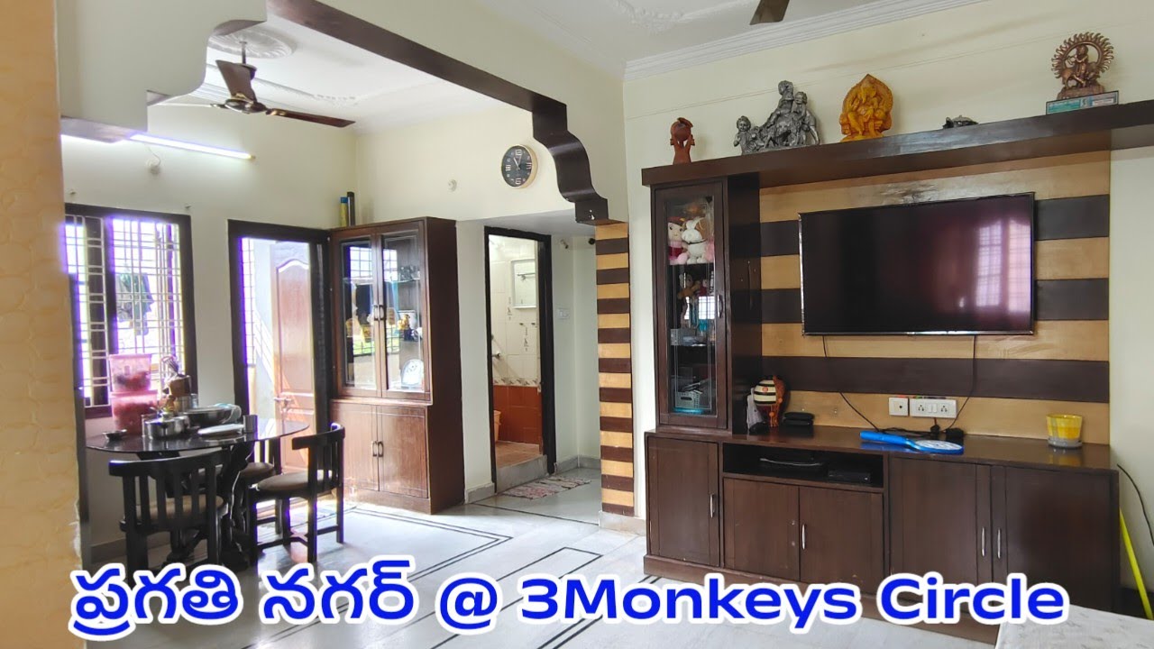 With 2Balconies - 2BHK Furnished Flat For Sale in Pragathi Nagar Near 3Monkeys Circle - Direct Owner