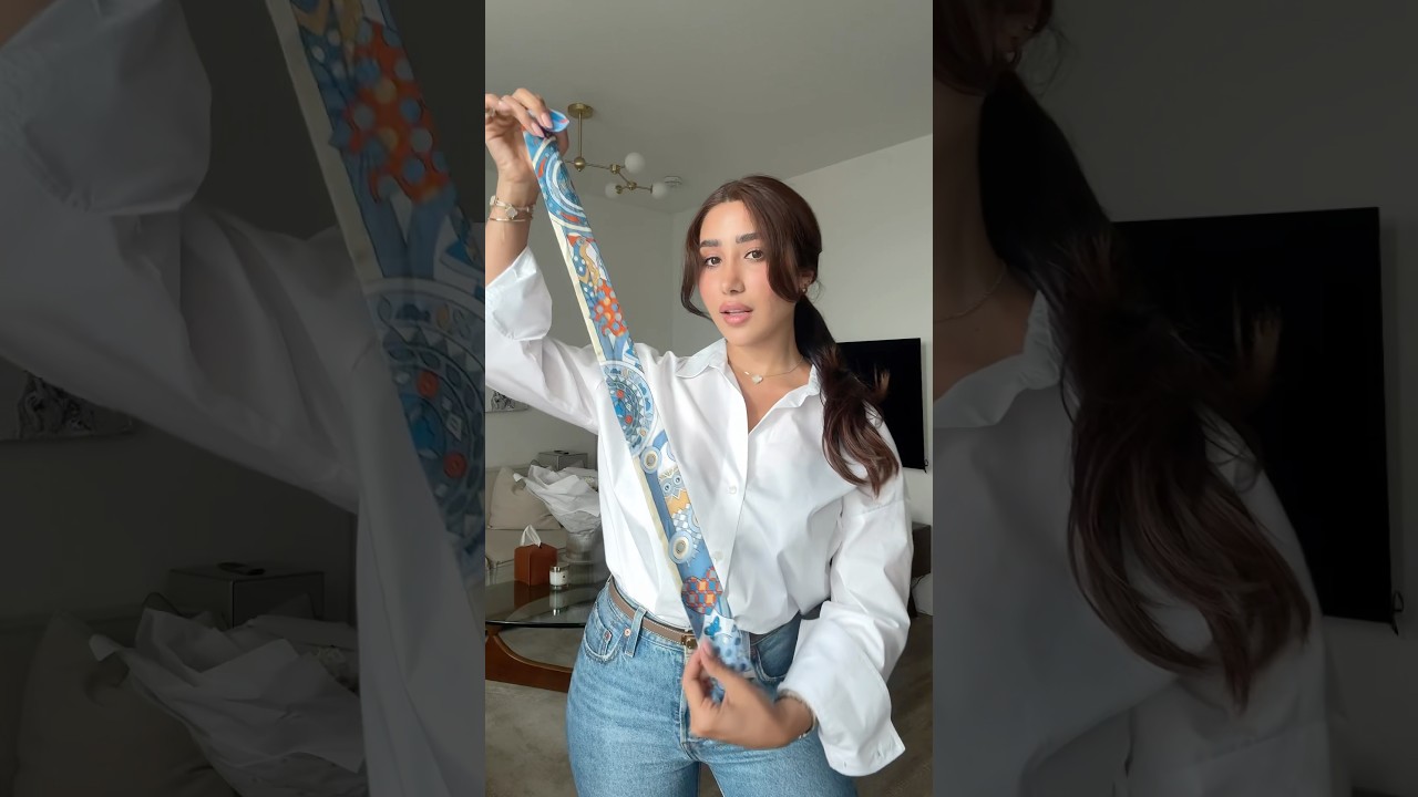Style hack , style with #scarf ♥️  #style  #shortvideo #ootd #tips scarf from HERMES