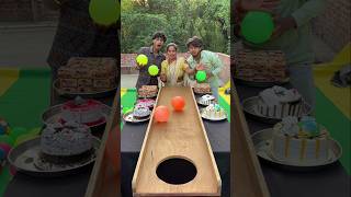 amazing boll roll and win cake family challenge ✅ #shorts #game