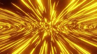 Gold space journey VJ loop 4K. 3D motion video in Blender