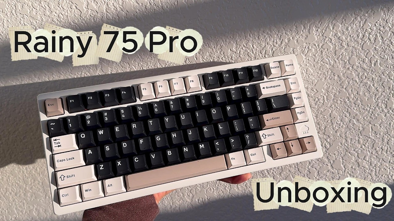Rainy75 Pro White | Satisfying Unboxing & Typing Test (ASMR No Talking)