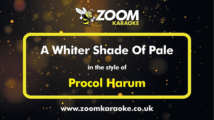 A Whiter Shade of Pale Karaoke version - Karaoke performance video thumbnail