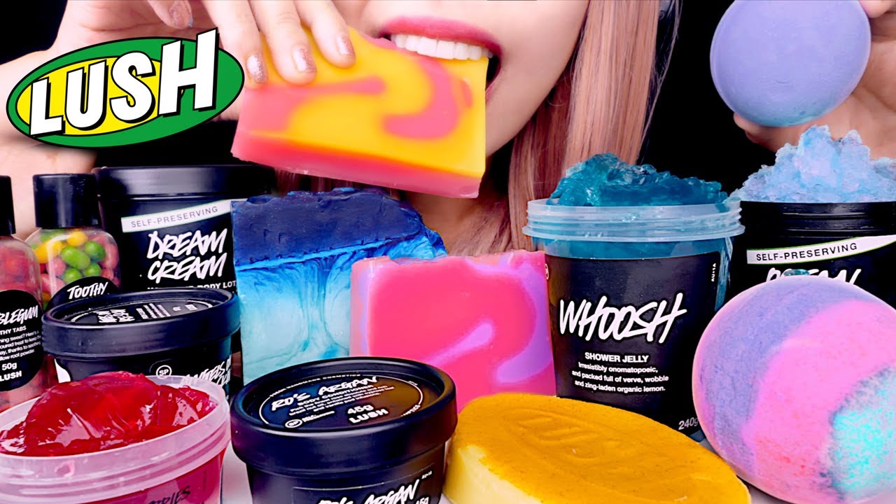 EATING LUSH SOAP, BATH BOMB, TOOTHPASTE ASMR EDIBLE PRANK SOAP