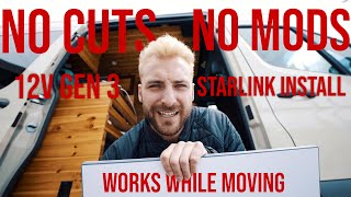How To: Flat Mount Starlink 3 & Run It On 12v  No Cuts or Mods!