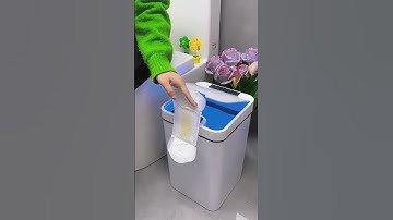 Thùng rác thông minh 🗑️ nắp cảm ứng – tự động mở, tiện cho gia đình 💨link ở mô tả 👇