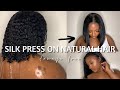 HOW TO SILK PRESS NATURAL HAIR **DAMAGE FREE | FRIZZ FREE**
