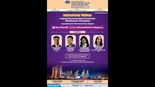 Live Webinar on Company Secretaries Beyond Boundaries: Global Reach &amp; AI Integration