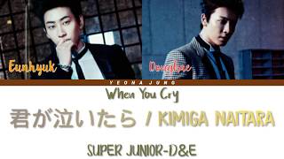 SUPER JUNIOR-D&E (동해&은혁) - 君が泣いたら / Kimiga Naitara (그대가 운다면) Color Coded Lyrics Kanji/Rom/Indo/가사)